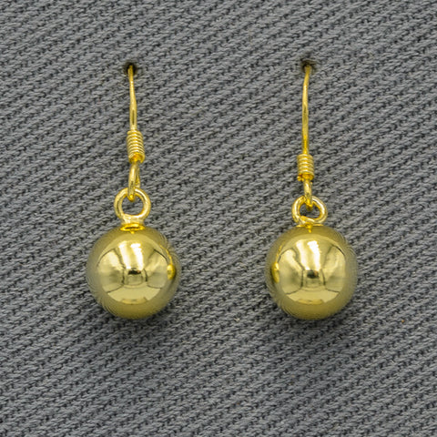 Gold plated ball earrings