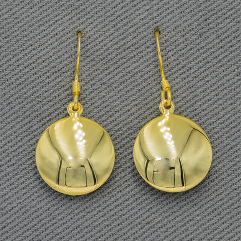 Gold plated disc danglers