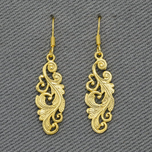 Gold plated filigree earrings