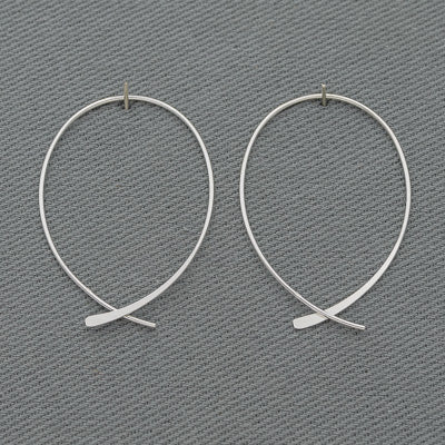 Sterling silver slider earring