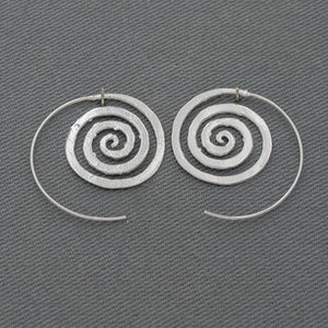 Sterling silver spiral twist earrings