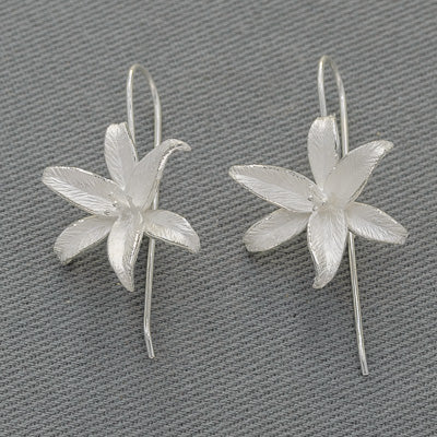 Sterling silver flower earring