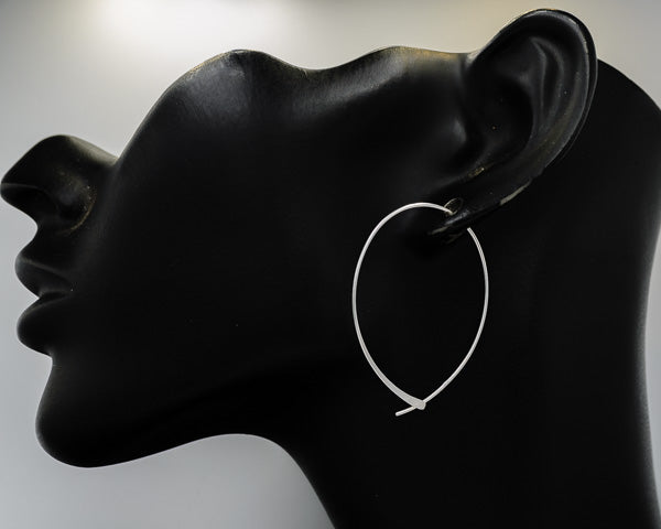 Sterling silver slider earring