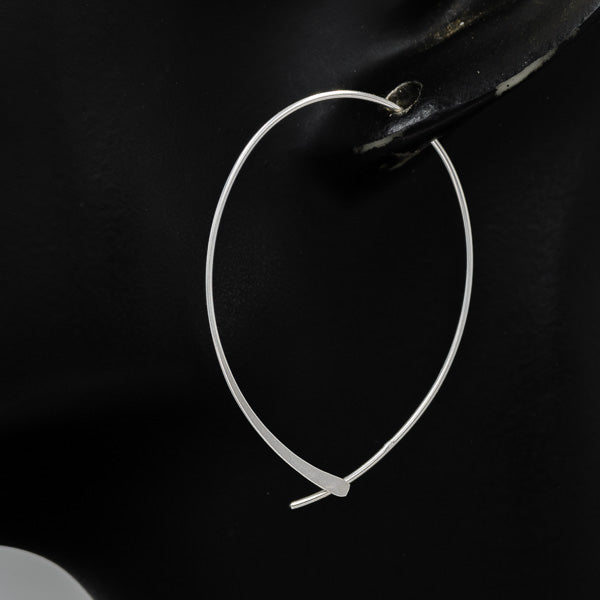 Sterling silver slider earring