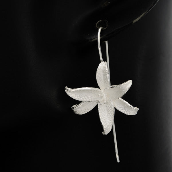 Sterling silver flower earring