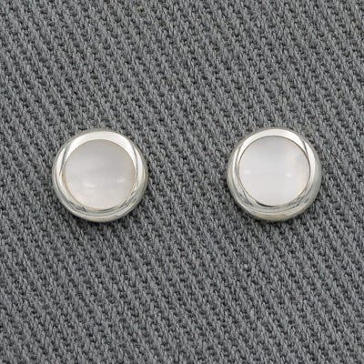 Sterling silver studs with mother of pearl