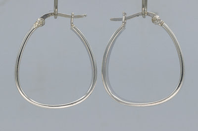 Sterling silver triangle hoops