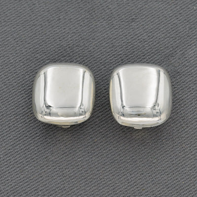 Sterling silver rectangle earrings