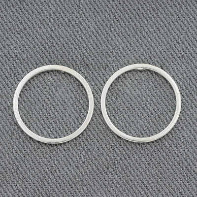 Sterling silver infinity circle earring.