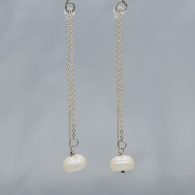 Sterling silver threader with a pearl