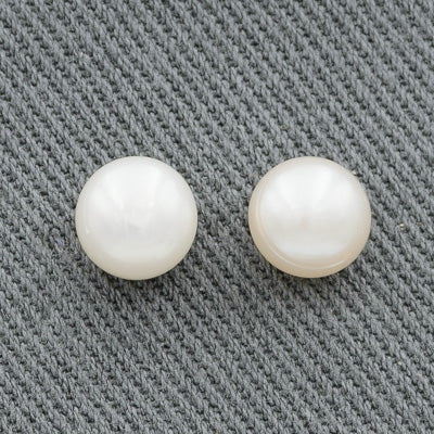 Sterling silver pearl stud 10 mm