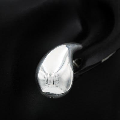 Sterling silver water drop earrings Large