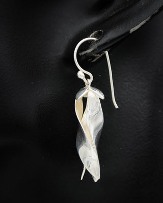 Sterling silver leaf like drops.