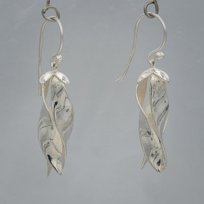 Sterling silver leaf like drops.