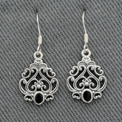 Sterling silver Bali style earrings
