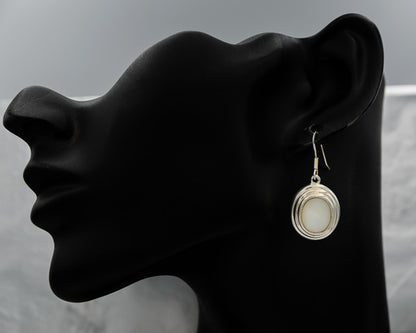 Oval mother of pearl set in sterling silver