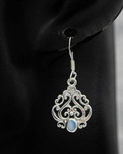 Sterling silver Bali style earrings