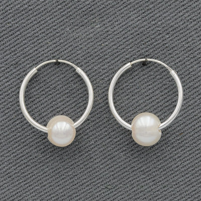Sterling silver with a freshwater pearl