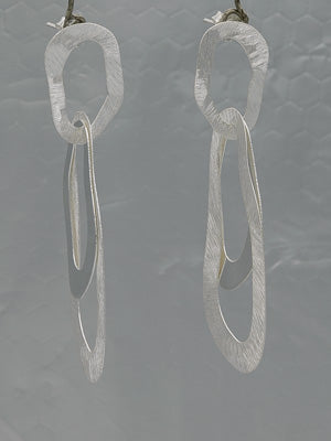 Sterling silver irregular shape earrings