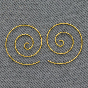 Sterling silver plated in gold spirals M