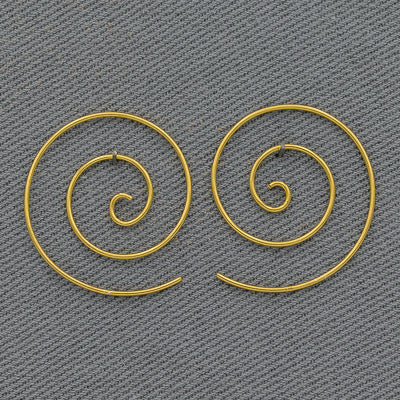 Sterling silver plated in gold spirals M