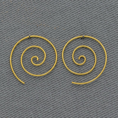 Sterling silver gold plated spirals S