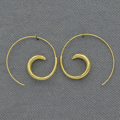 Sterling silver plated in gold spirals L