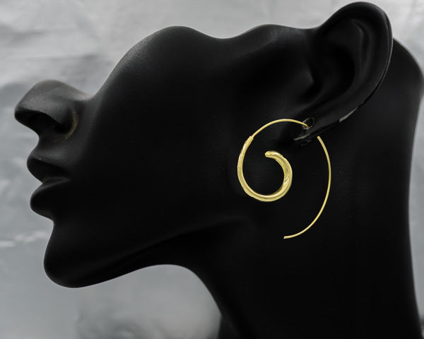 Sterling silver plated in gold spirals L