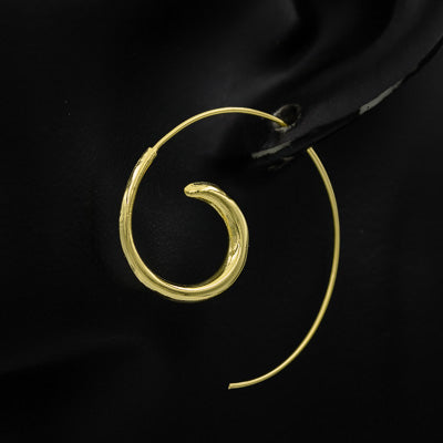 Sterling silver plated in gold spirals L