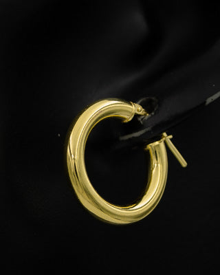 Sterling silver gold plated hoops 22mm