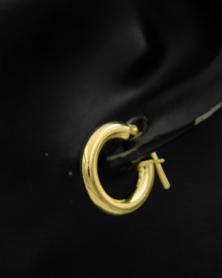 Sterling silver plated in gold hoop earrings 1,5 cm