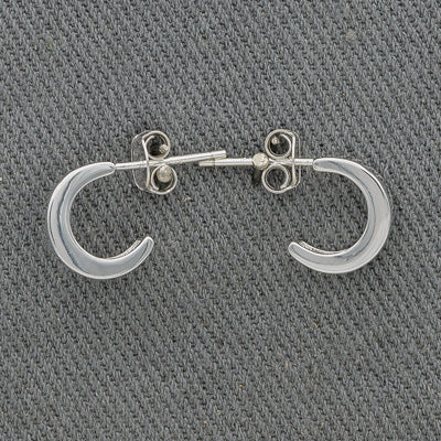 Sterling silver stud hoop small