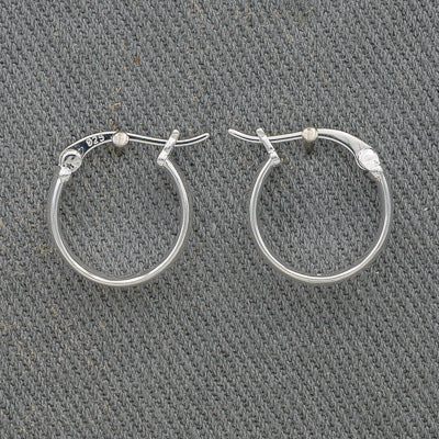 Sterling silver flat hoop french clasp