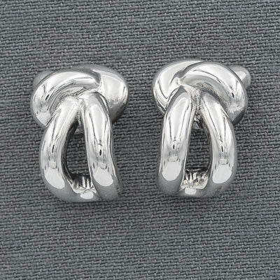 Sterling silver knot earring