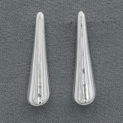 Sterling silver long cylinder earring