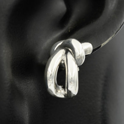 Sterling silver knot earring