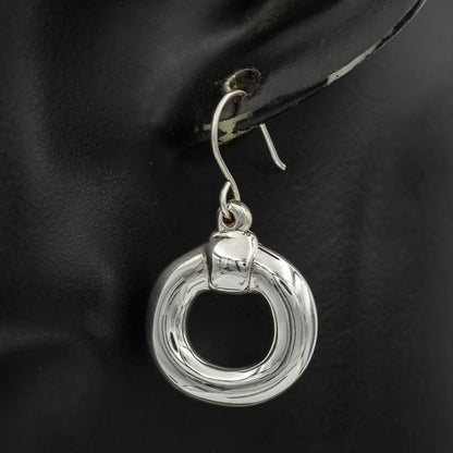 Stering silver open circle dangling
