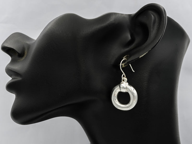 Stering silver open circle dangling