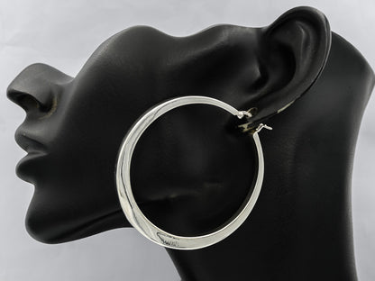 Sterling silver hoops large 55mm