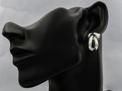 Sterling silver knot earring