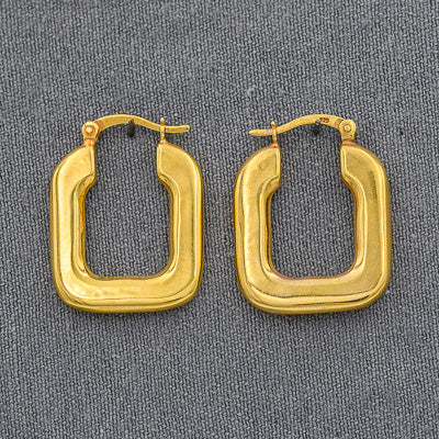 Gold plated sterling silver hoop