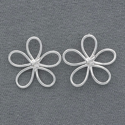 Sterling silver daisy earring large
