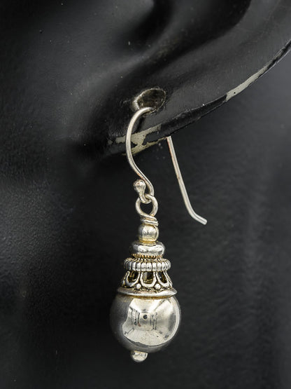 Sterling Silver Bali Dangling Earrings - Silvertree Jewelry #