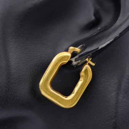 Gold plated sterling silver hoop