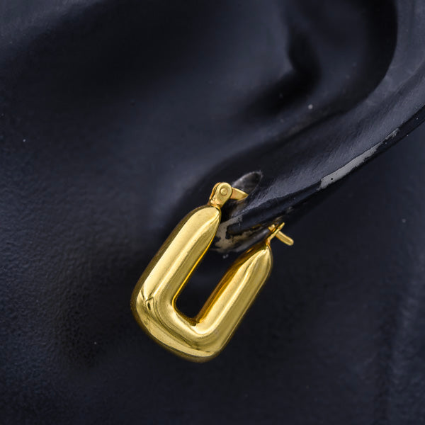 Gold plated chubby hoops