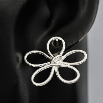Sterling silver daisy earring large