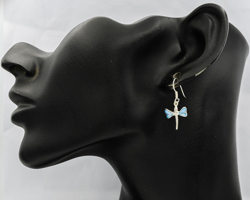 Dragonfly in MOP set in silver