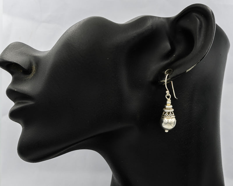 Sterling Silver Bali Dangling Earrings - Silvertree Jewelry #