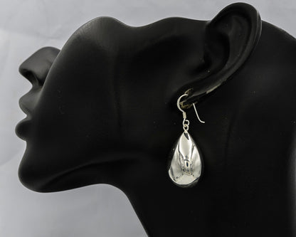 Sterling silver drop earrings large
