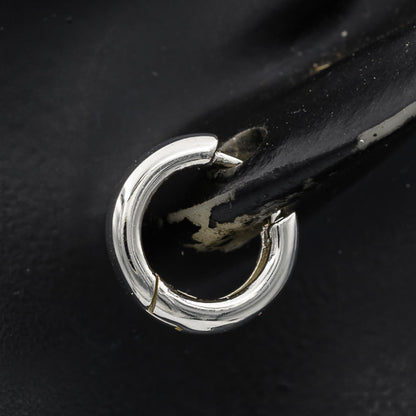 Sterling silver round huggy earring